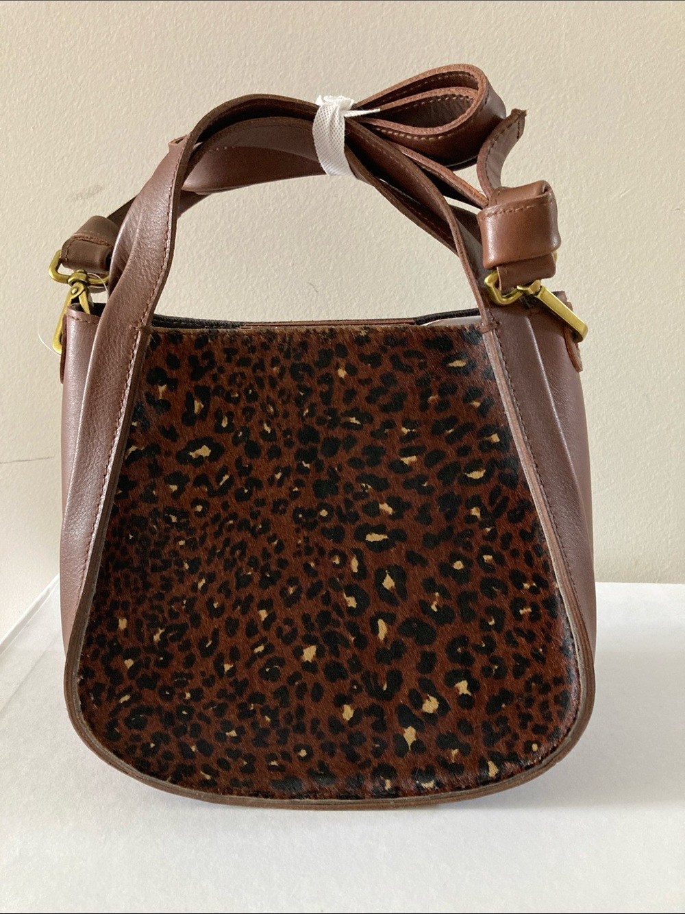 Madewell the Sydney crossbody bag in painted leopard calf hair edition